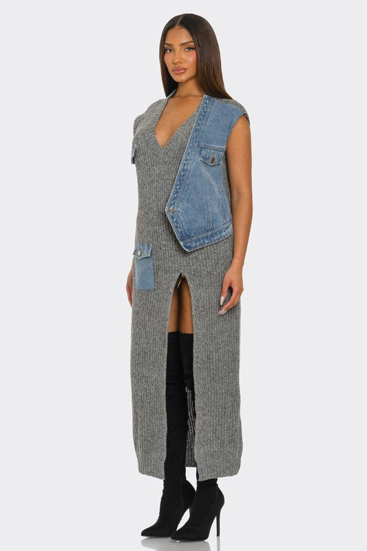 Urban Edge Knit Dress