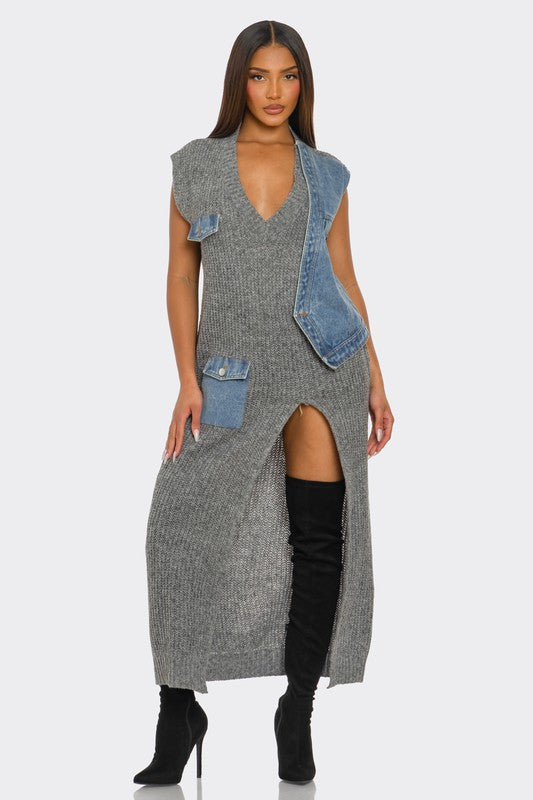 Urban Edge Knit Dress