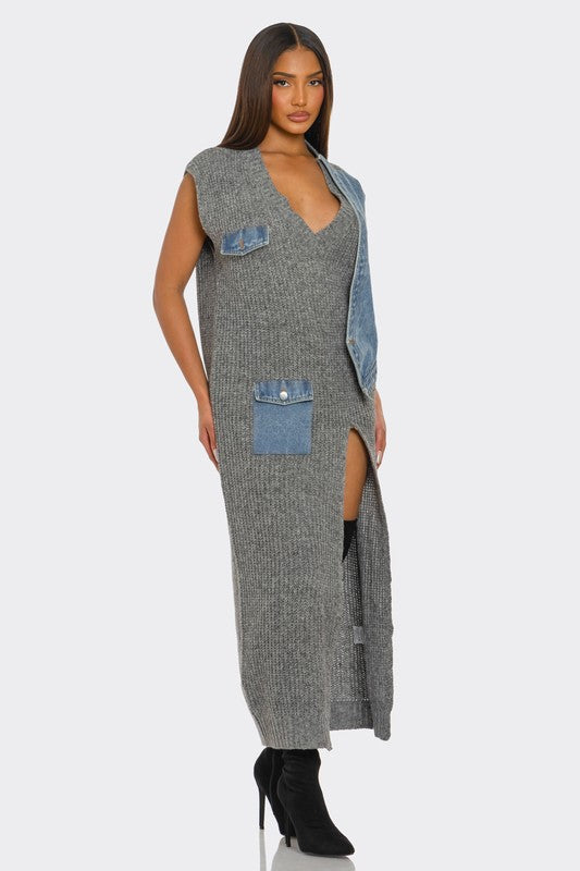 Urban Edge Knit Dress