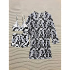 Fashionable Printed Bikini Three-Piece Set