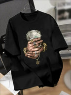 Boy Qian Handprint Casual Short-Sleeved Shirt