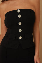 Classy Two Piece Sets With Oval Crystal Stone