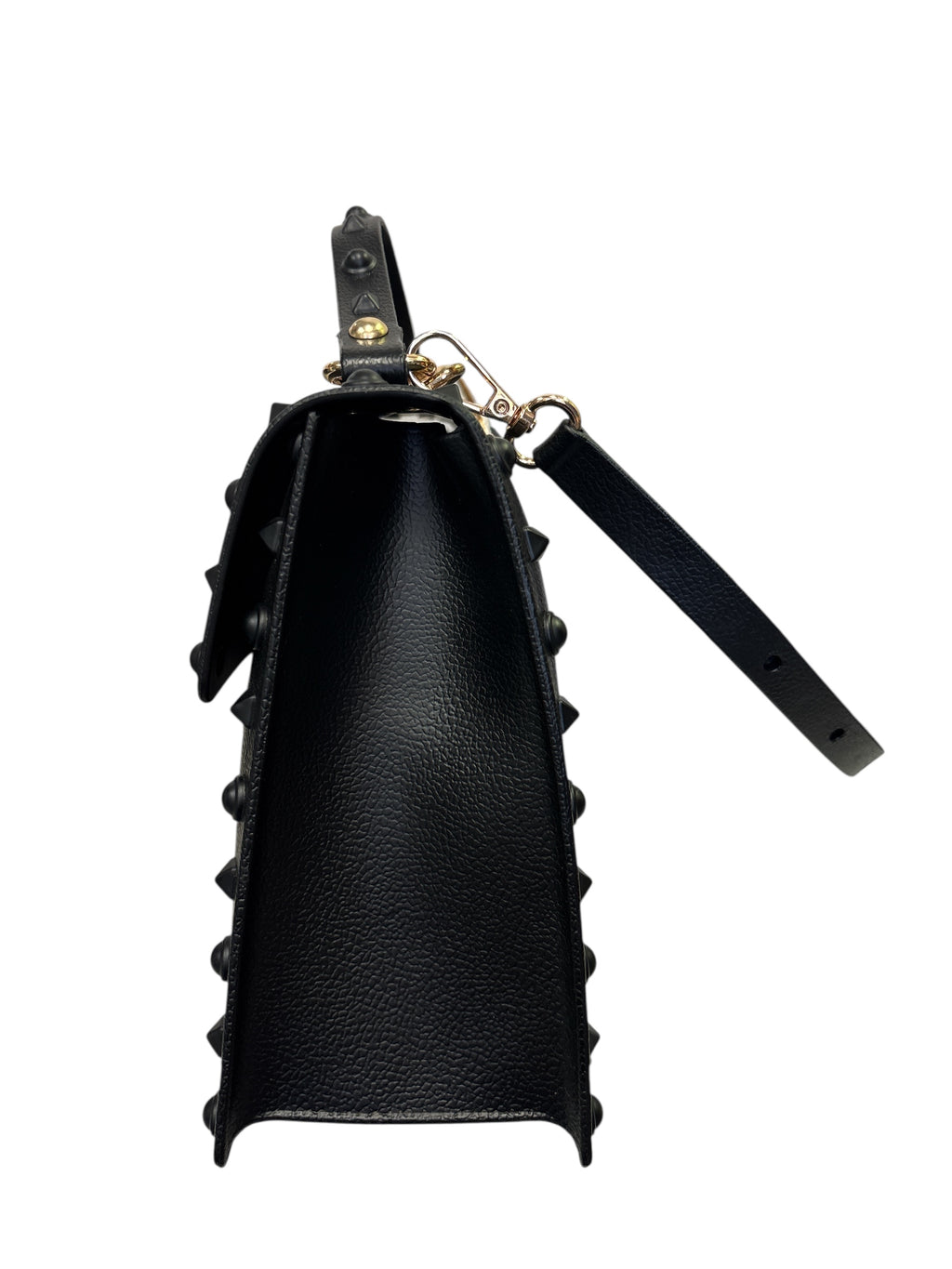 Women's Purse BlackChic Studded Top-Handle Bag