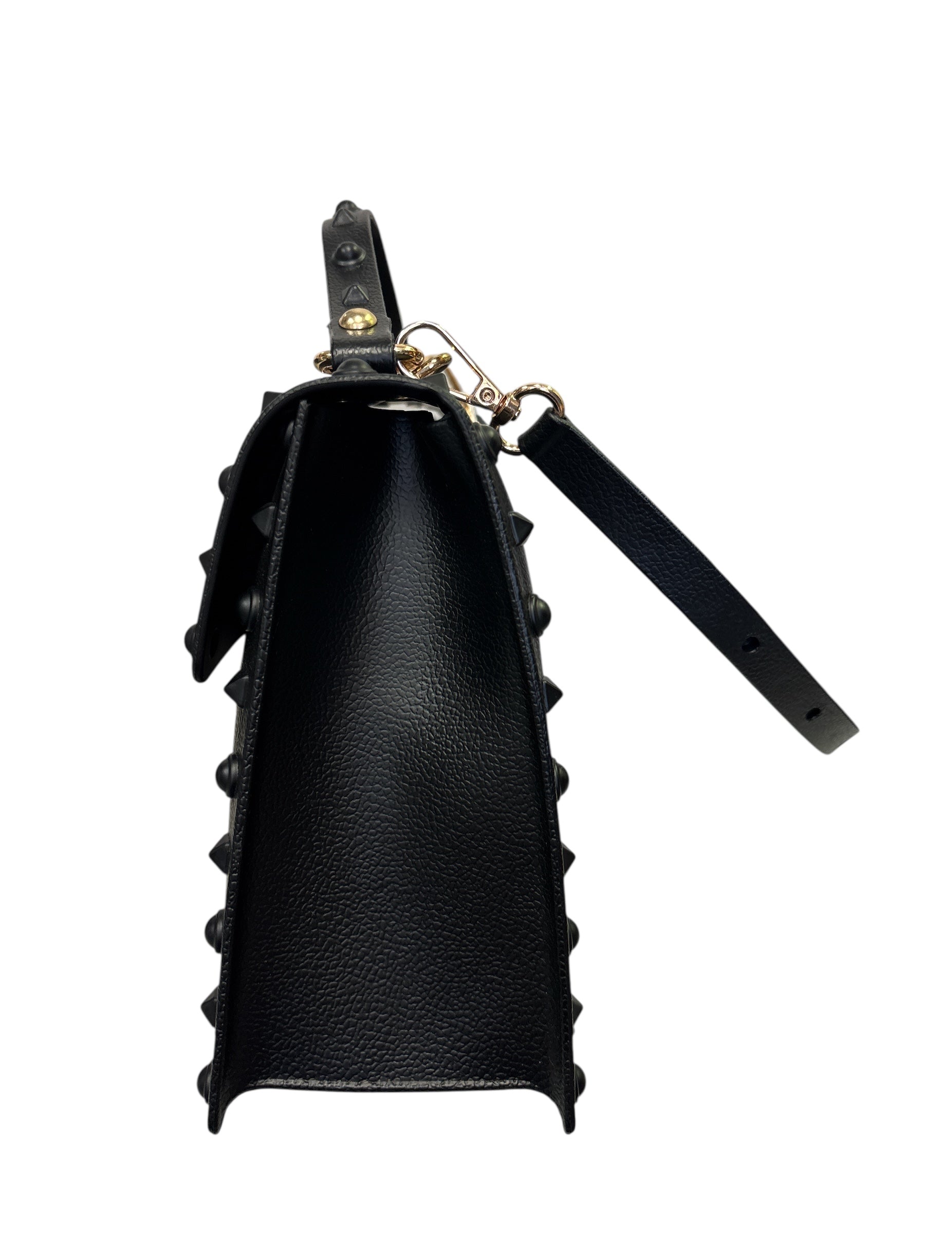 Women's Purse BlackChic Studded Top-Handle Bag