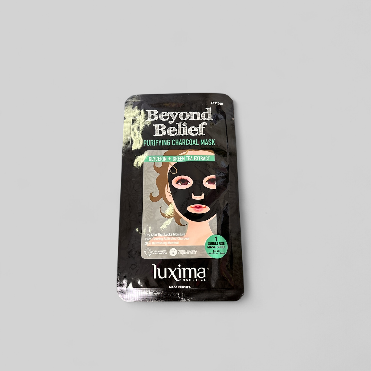 Luxima Cosmetics Beyond Belief Charcoal Face Mask: Detoxify, Purify, and Rejuvenate