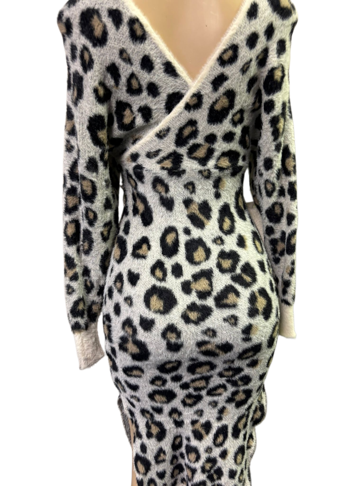 Wild & Cozy: The Leopard Print Sweater Dress