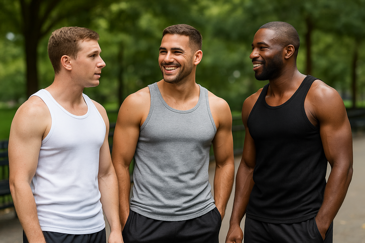 Men's 100% Cotton Ribbed Tank Tops 3-Pack