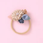 Baby Floral Decoration Design Elastic Hair Rope 2 pcs.