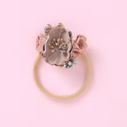 Baby Floral Decoration Design Elastic Hair Rope 2 pcs.