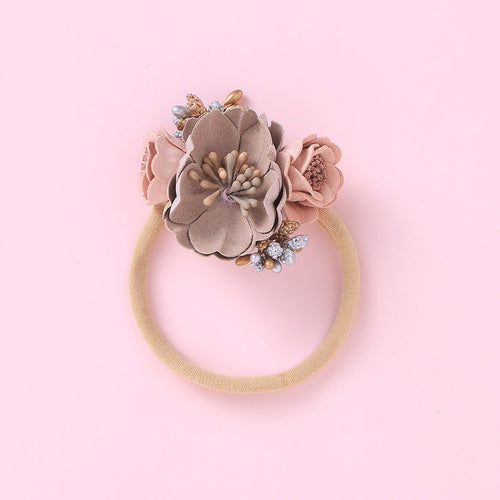 Baby Floral Decoration Design Elastic Hair Rope 2 pcs.
