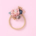 Baby Floral Decoration Design Elastic Hair Rope 2 pcs.