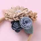 Baby Floral Decoration Design Elastic Hair Rope 2 pcs.