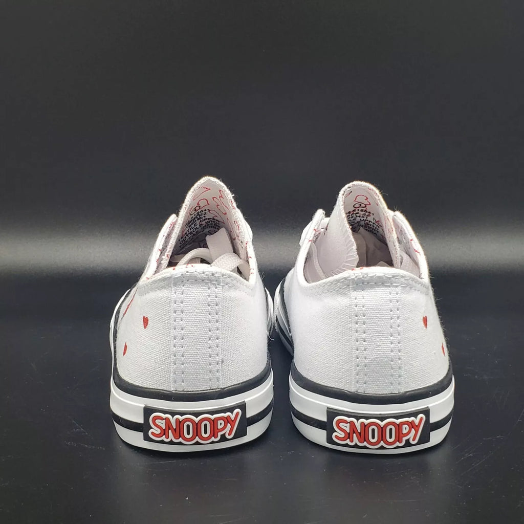 Peanuts® Snoopy White Canvas Lace-Up Children's Shoes