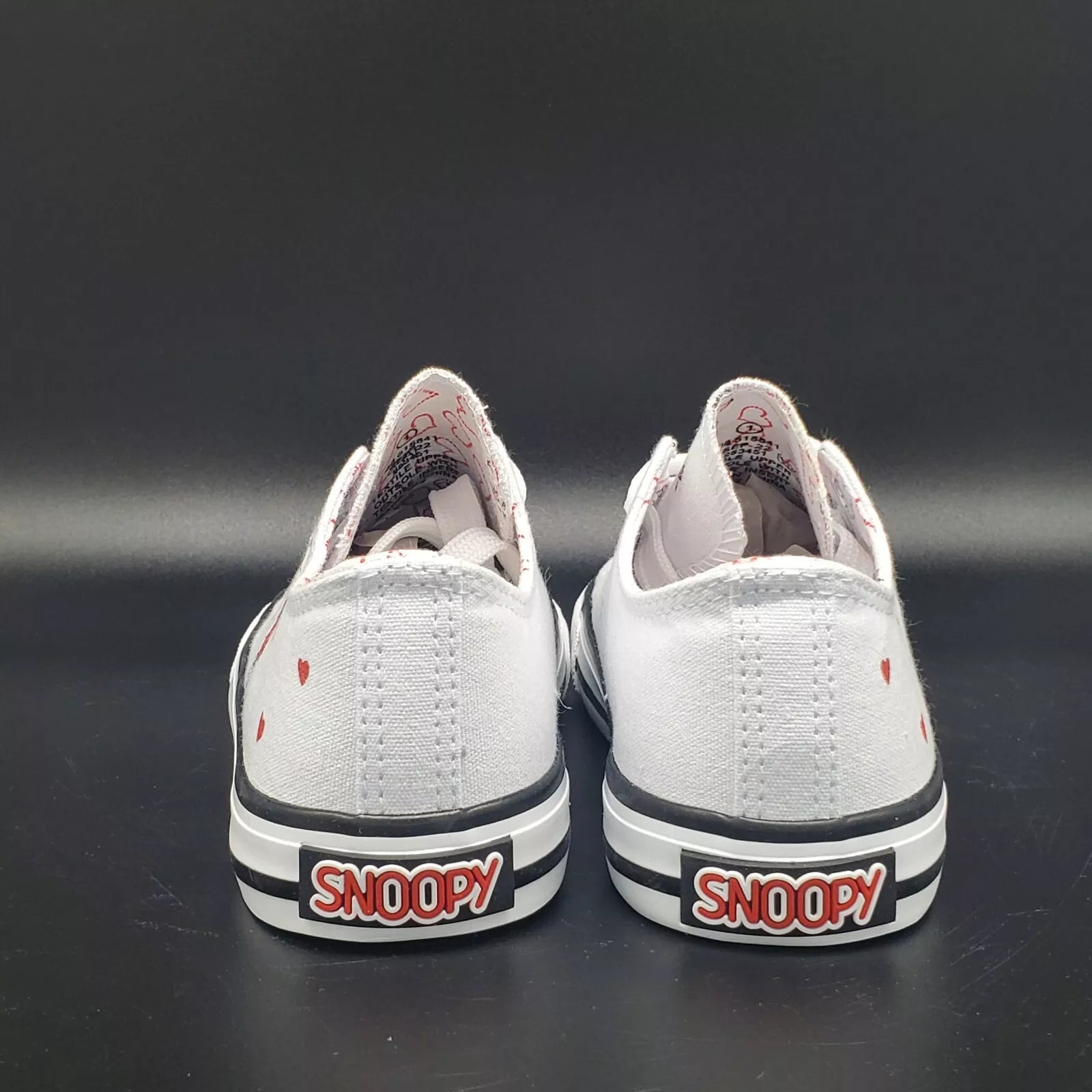 Peanuts® Snoopy White Canvas Lace-Up Children's Shoes