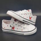 Peanuts® Snoopy White Canvas Lace-Up Children's Shoes