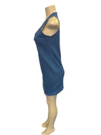 denim mini dress.
