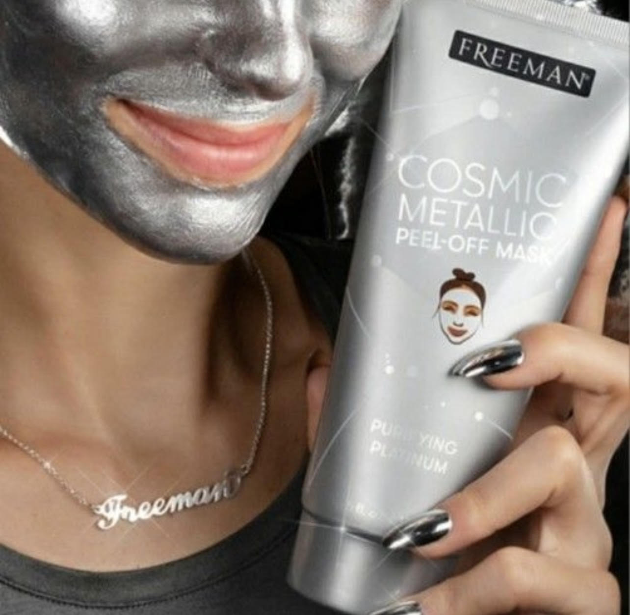 Freeman Cosmic Metallic Peel-Off Mask | Purifying Platinum Face Mask