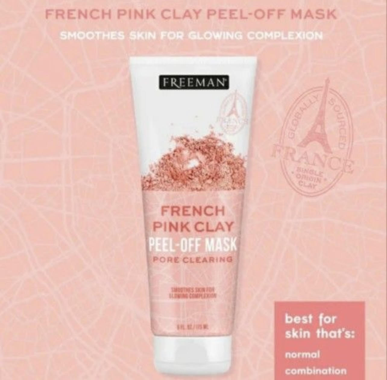 Freeman French Pink Clay Peel-Off Mask