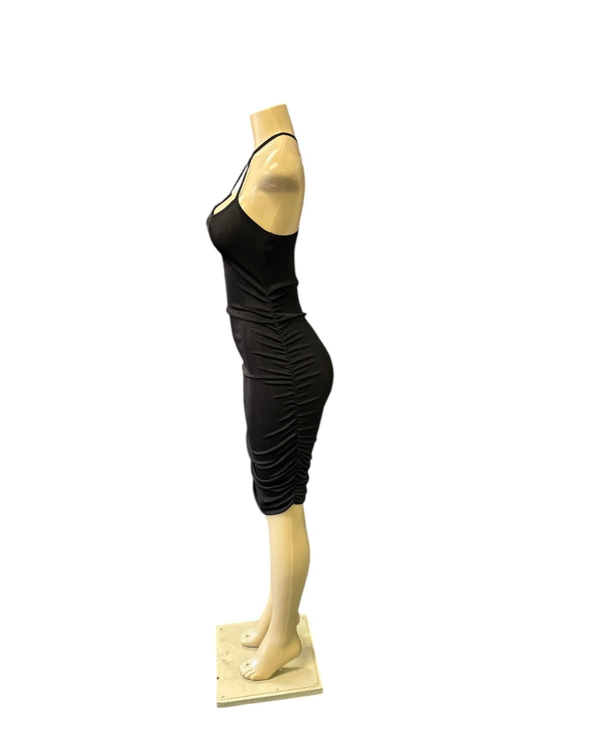 Ruched Midi Club Party Dress