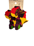 African Woman Map Dangle Earrings