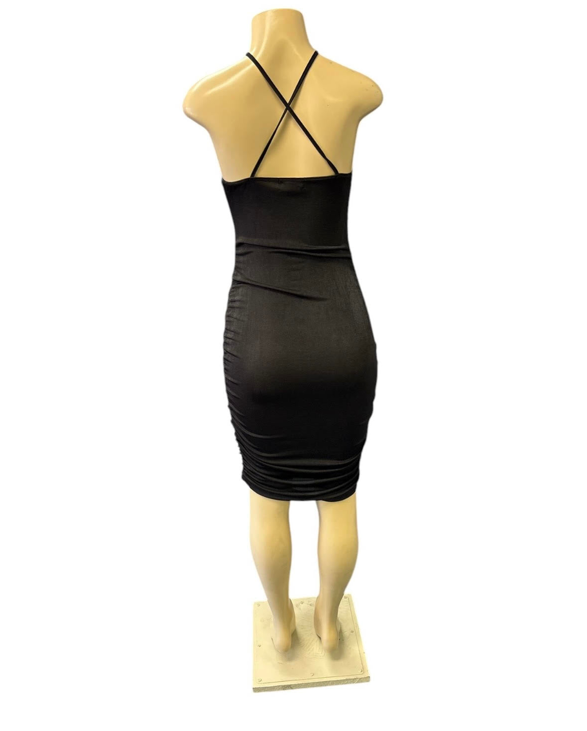 Ruched Midi Club Party Dress