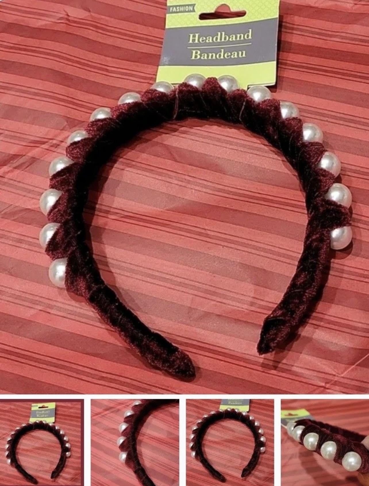 Velvet Pearl Headband