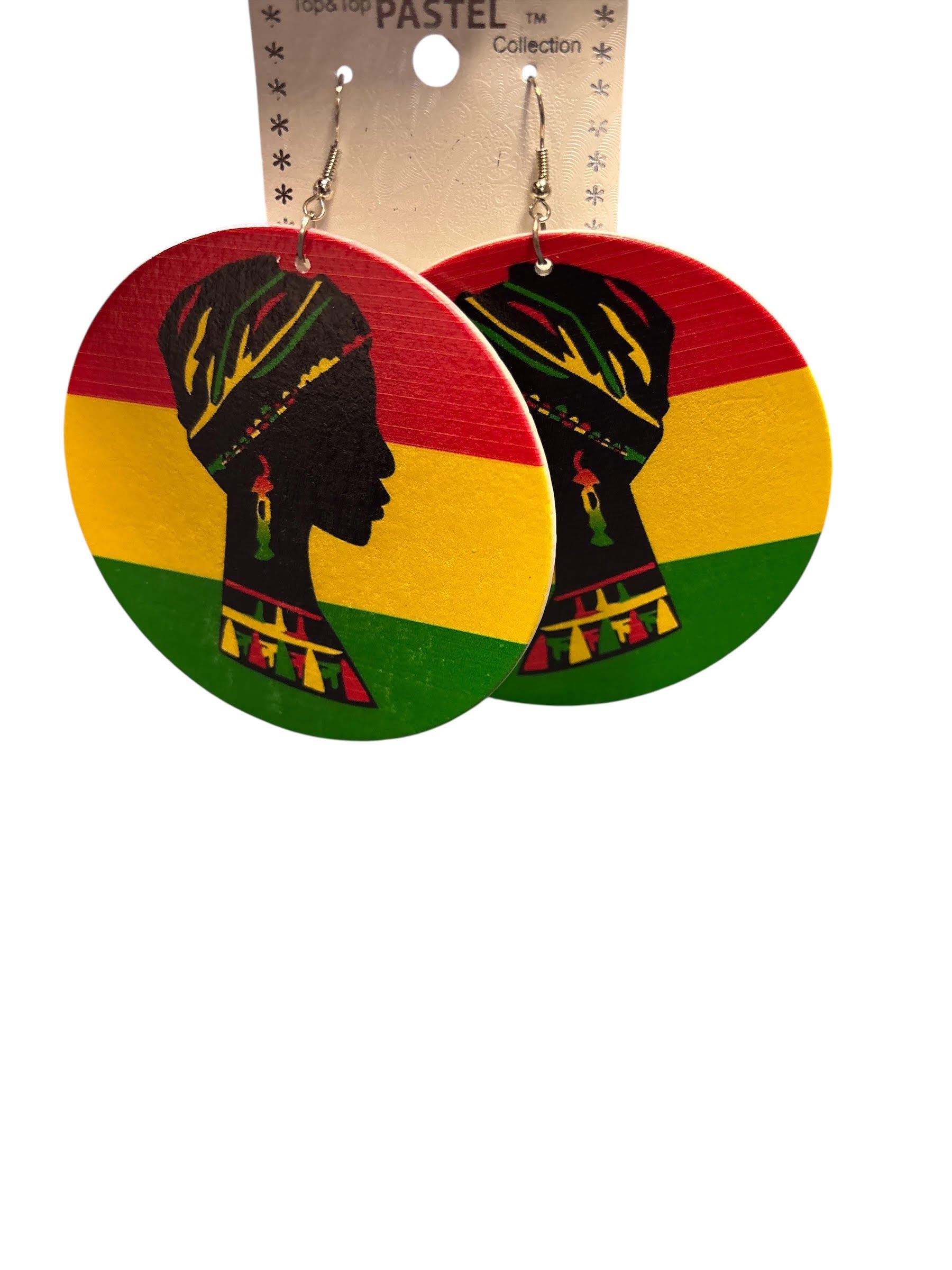 African Queen Traditional Turban Fashion Dangle Earrings
