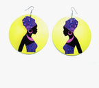 African Queen Traditional Turban Fashion Dangle Earrings