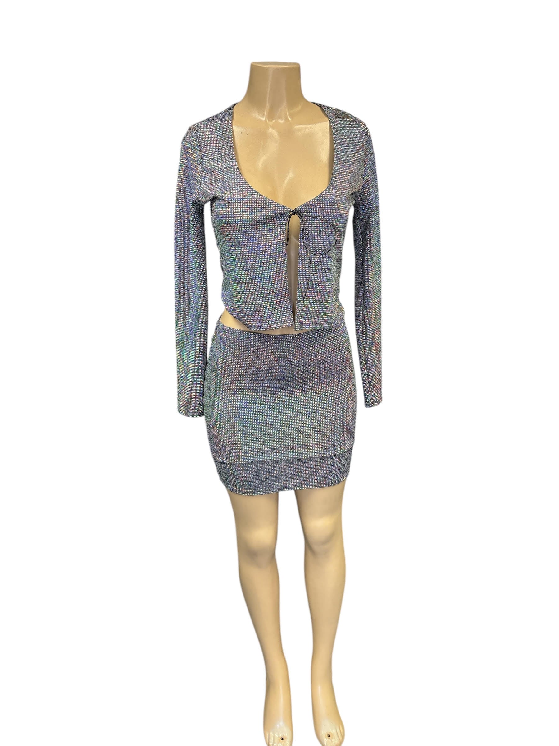 Sparkle Two-Piece Skirt Set.