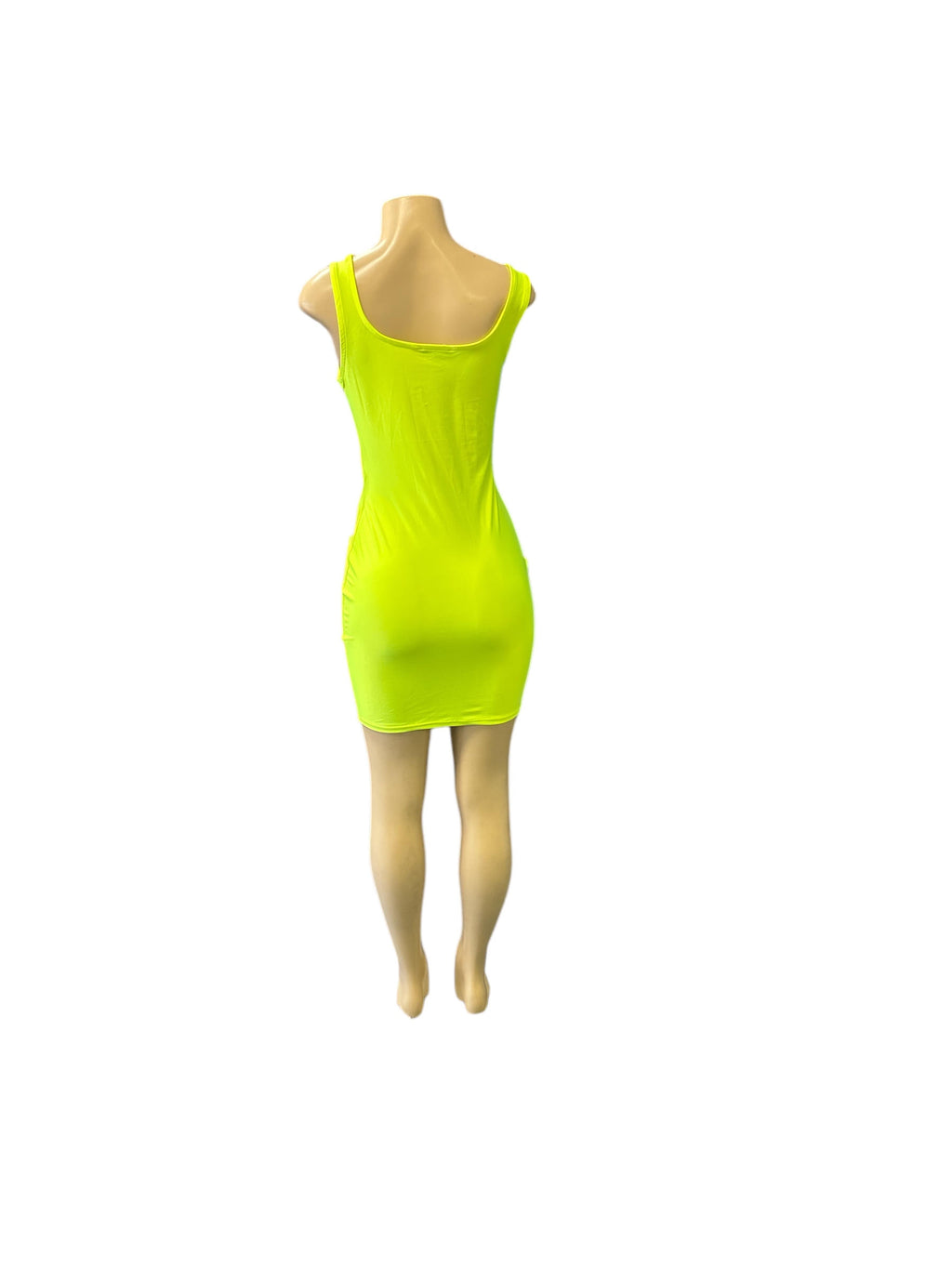 Neon Yellow Bodycon Mini Dress