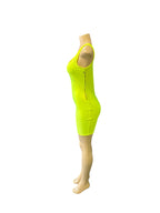 Neon Yellow Bodycon Mini Dress