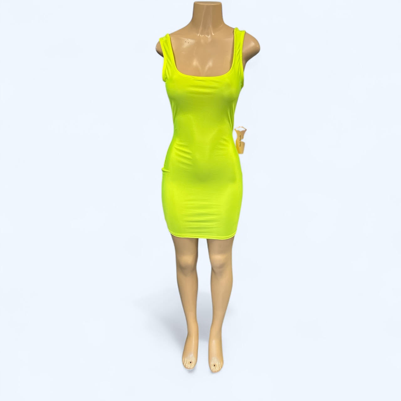 Neon Yellow Bodycon Mini Dress