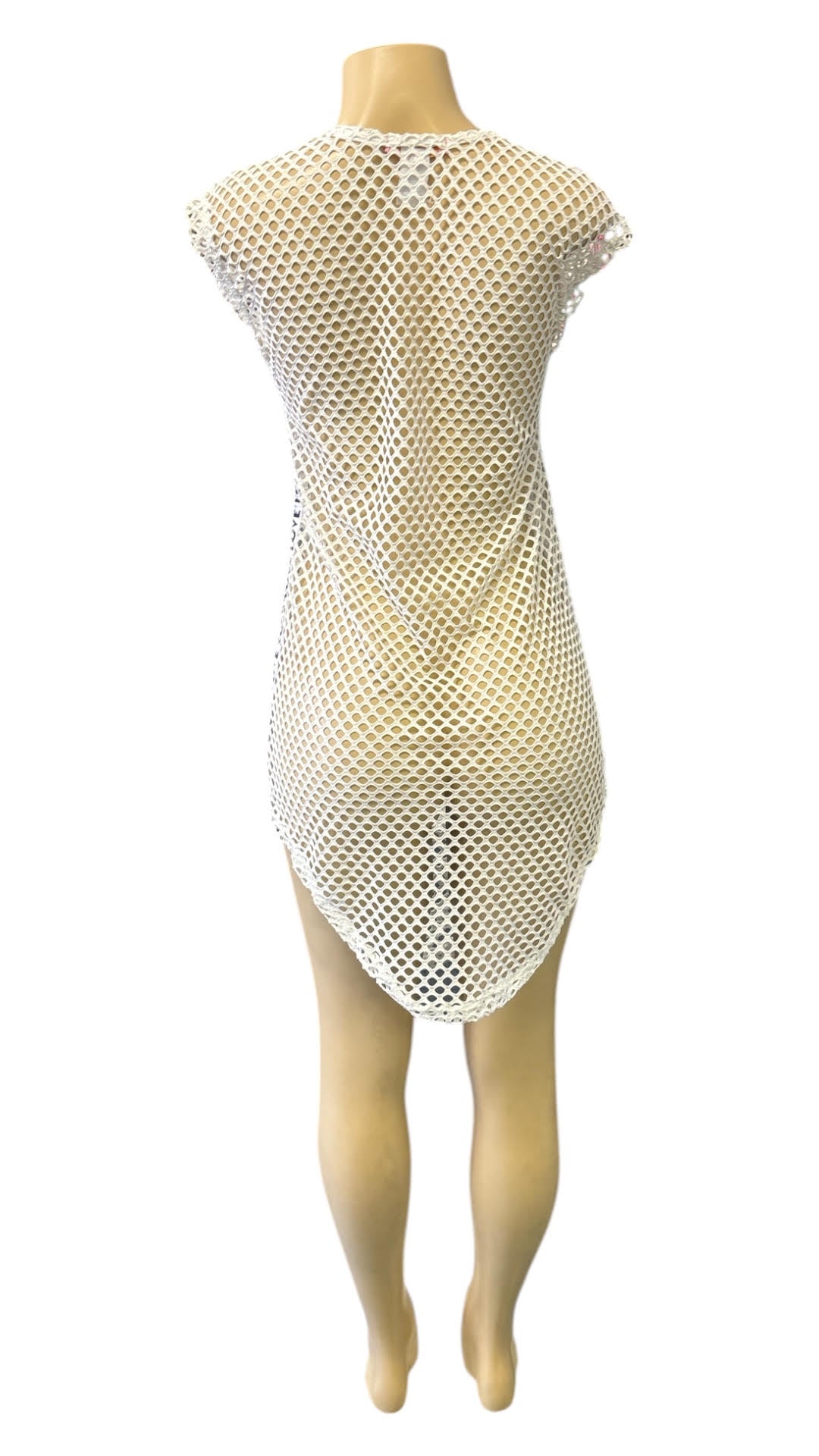 White Fishnet Dress