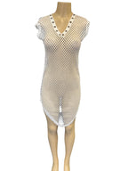 White Fishnet Dress