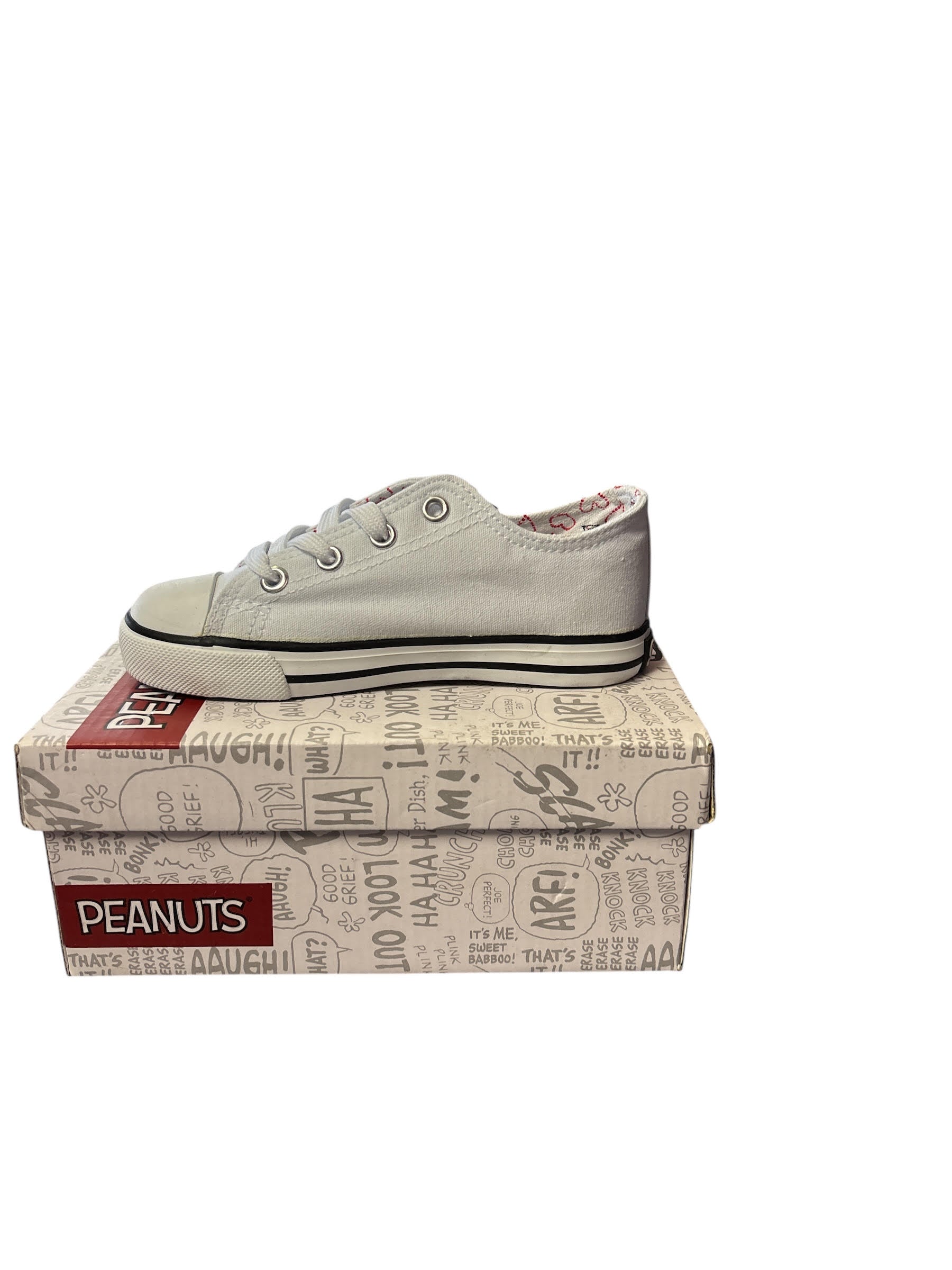 Peanuts® Snoopy White Canvas Lace-Up Children's Shoes