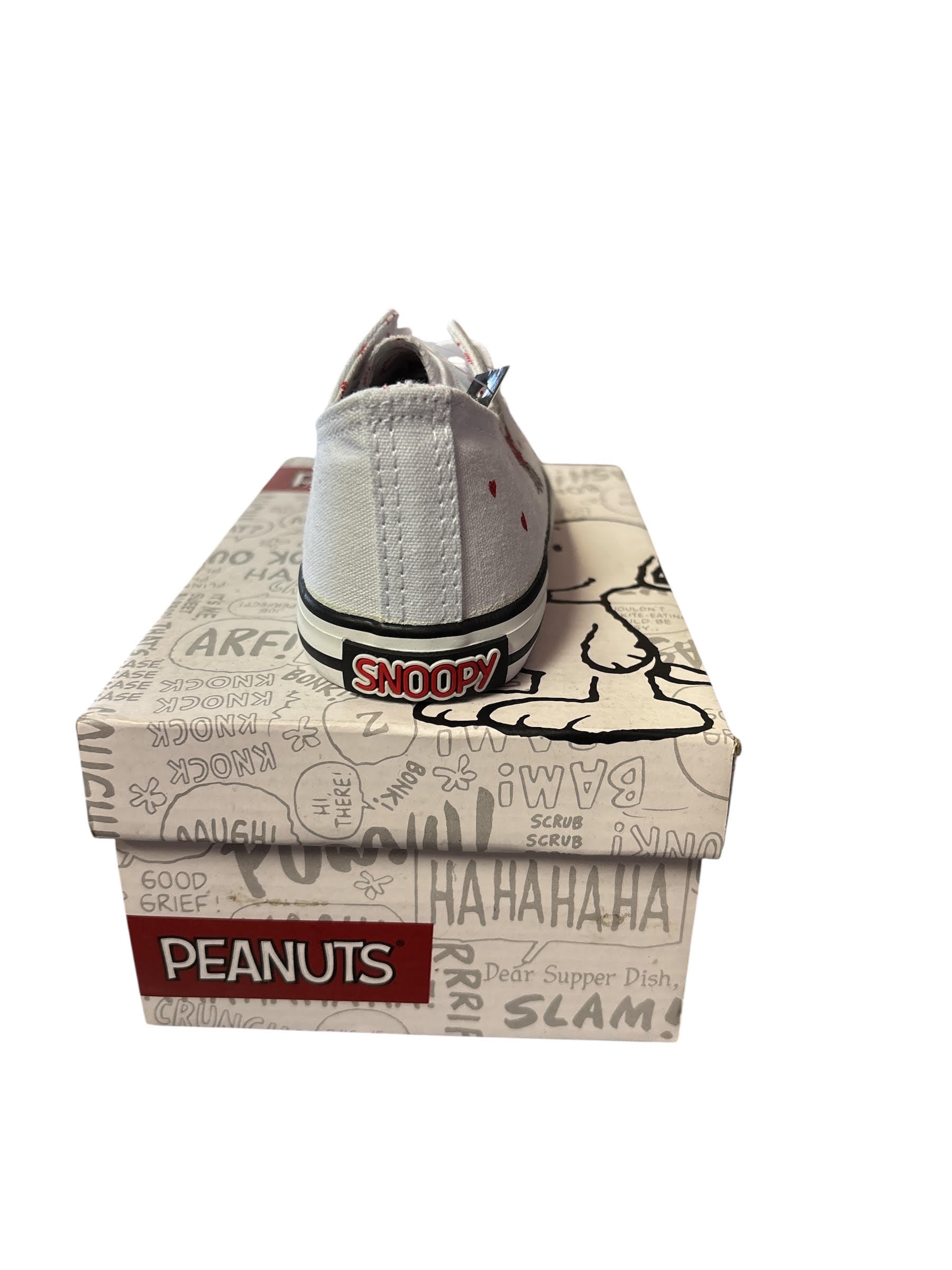 Peanuts® Snoopy White Canvas Lace-Up Children's Shoes