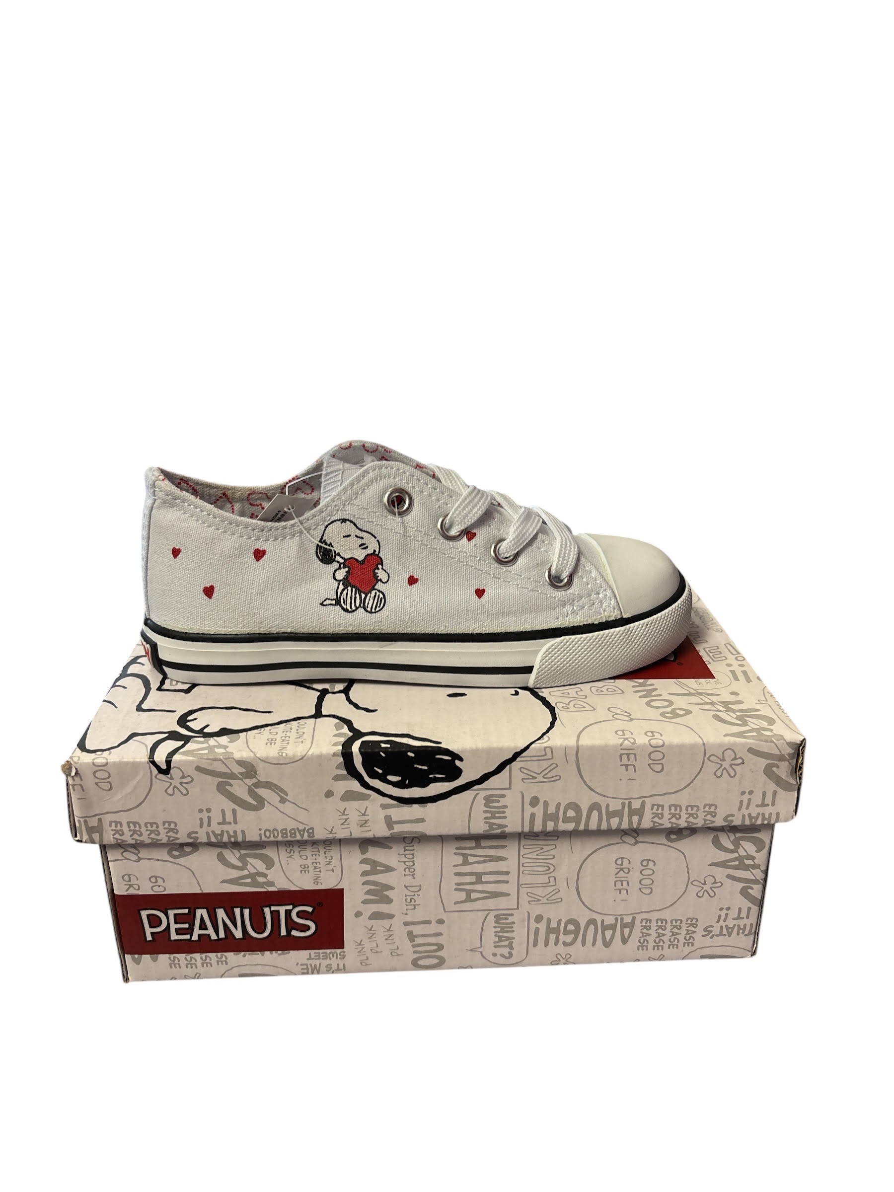 Peanuts® Snoopy White Canvas Lace-Up Children's Shoes