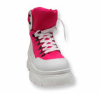Hot Pink Platform Combat Boots